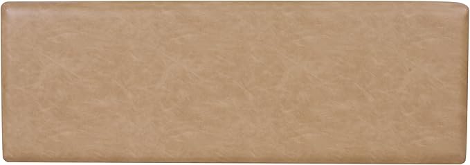HomePop Oslo Bench - Sand Faux Leather
