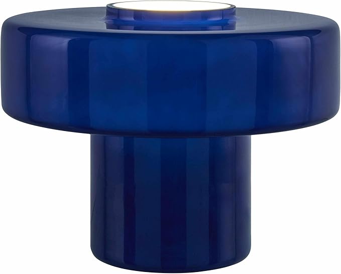 Hauteloom Lauenhagen Glass Table Lamp - Modern Contemporary - Blue, Dark Blue, Navy
