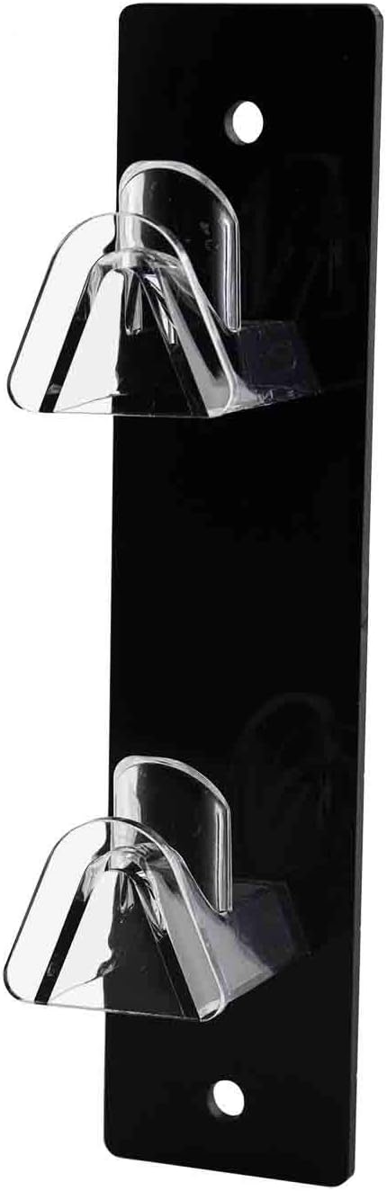 Marketing Holders 12 Pack Eyewear Holder Black Back Clear Nose 2 Tier Acrylic Wall Glasses Display with Pre Drilled Holes and Hardware