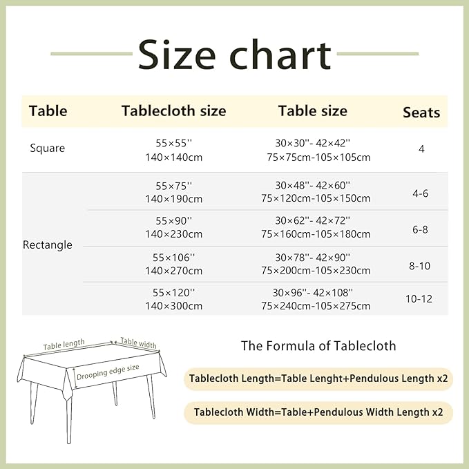 Alsoo Gray Plaid Tablecloth Rectangle 55 x 75 Inch, Boho Waterproof Washable Wipeable Table Cloth Cotton Linen Heavy Duty Fabric for Kitchen Dining Party Christmas