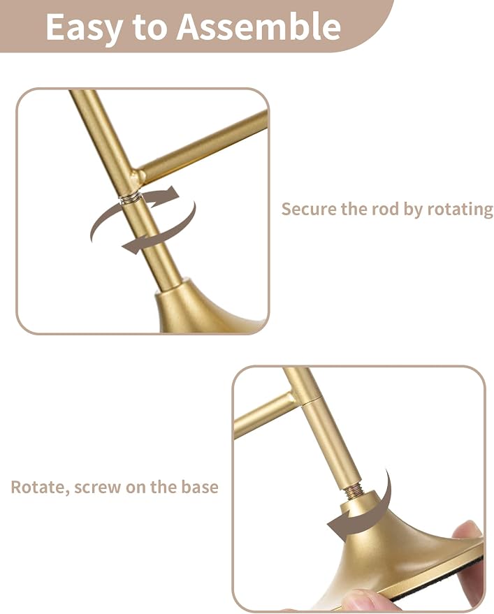 NUPTIO Gold Candlestick Holders for Table: Vintage Candelabra for Taper Candles - Weeding Centerpieces Candle Stick Holder for Christmas Birthday Party Fireplace