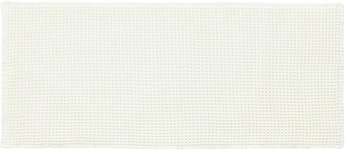 Triohero Waffle Runner Bath Mat - Long Bathroom Rugs Non Slip Washable, Ultra Soft Super Absorbent Quick Dry Boho Farmhouse Bathroom Decor, 24" x 60"', Cream White