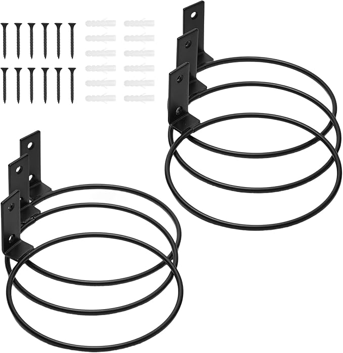 6 Pack 6 inch Durable Metal Plant Holder, Wall Mounted Wall Planters Heavy Duty Hangers, Versatile Planter Hooks for Indoor/Outdoor Gardening Enthusiasts(Fixed)