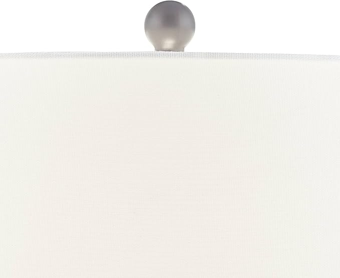 360 Lighting Carlton Modern Coastal Table Lamps 28 1/4" Tall Set of 2 Gray Wash Off White Fabric Tapered Drum Shade for Cottage Core Living Room Bedroom House Bedside Nightstand Home Office Family
