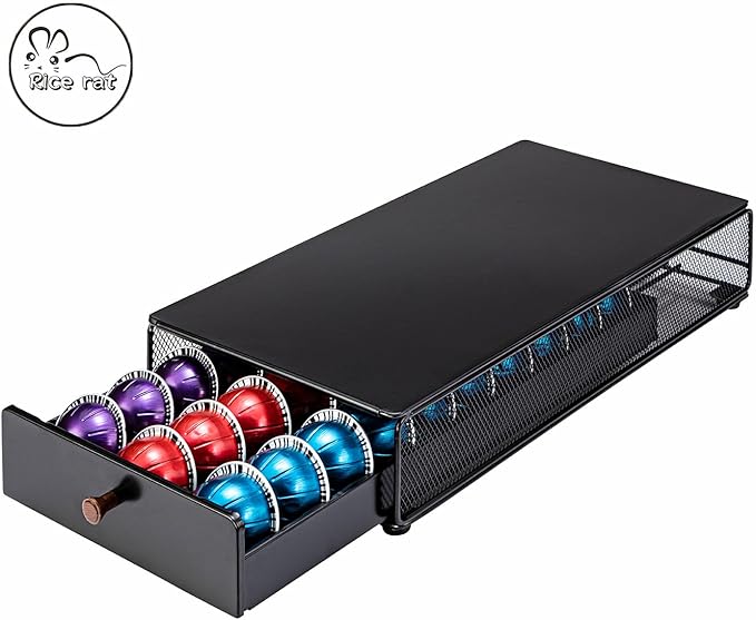 Vertuo Capsule Holder Drawer for Nespresso with Handle (30 Pods)