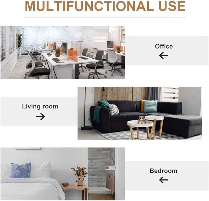 Room Divider 6FT Room Partition with Lockable Wheels, (Thicked Metal Base) Room Dividers, Freestanding Indoor Folding Privacy Screens, Portable Fabric Wall Divider for (Beige, 136"- 4 Panel)