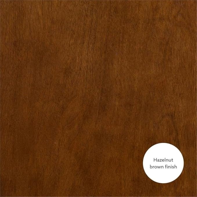 BOWERY HILL Round Wood End Table, Brown Finish, 24" H x 18.5" W x 18.5" D, 1 Shelf, Contemporary Design, Rustic Accent Table for Living Room Storage and Decor