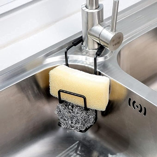 Sink Caddy Sink Sponge Holder - Faucet Rack Shower Tray - Kitchen and Bathroom Metal Organizer Hanging Fix Around Faucet