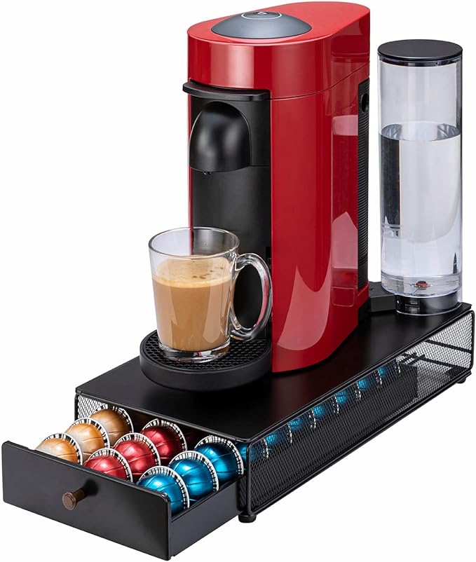 Vertuo Capsule Holder Drawer for Nespresso with Handle (30 Pods)
