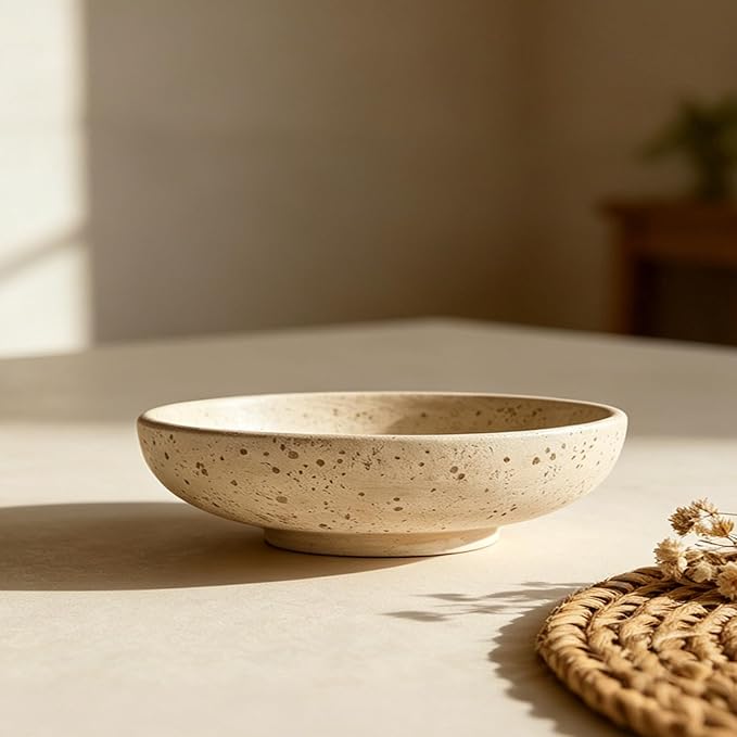 Decorative Bowl for Entryway Table & Coffee Table, 7.7" Modern Fruit Bowl for Kitchen Counter, Stylish Key Bowl & Catch All Bowl for Home Decor