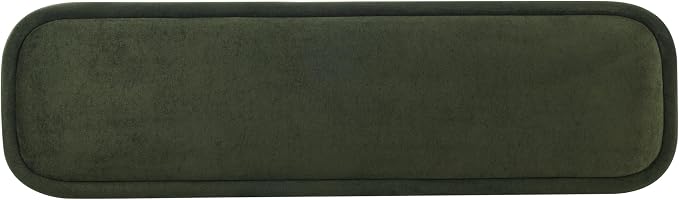 Christopher Knight Home Damas 60.04" Fabric Upholstered Dining Bench, Wooden Entryway Bench, Long Sofa Footstool for Living Room, Bedroom End of Bed Bench, Olive Green+Walnut