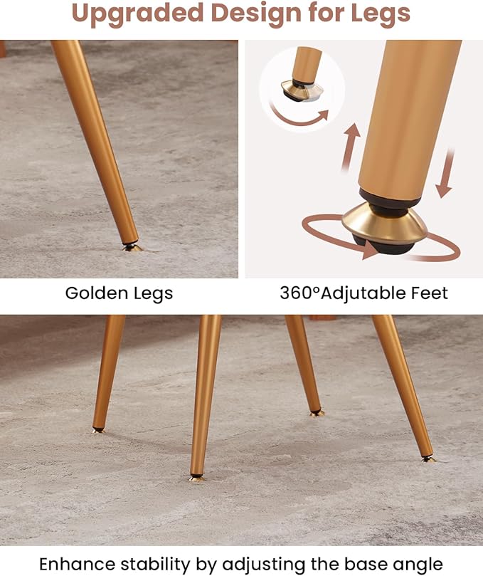 Updated Vanity Chair, Storage Ottoman with Folding Back & Gold-Toned Metal Legs, Ottoman Seat with Teddy Velvet for Dressing Room Living Room Bedroom, 15" x 12" Inch