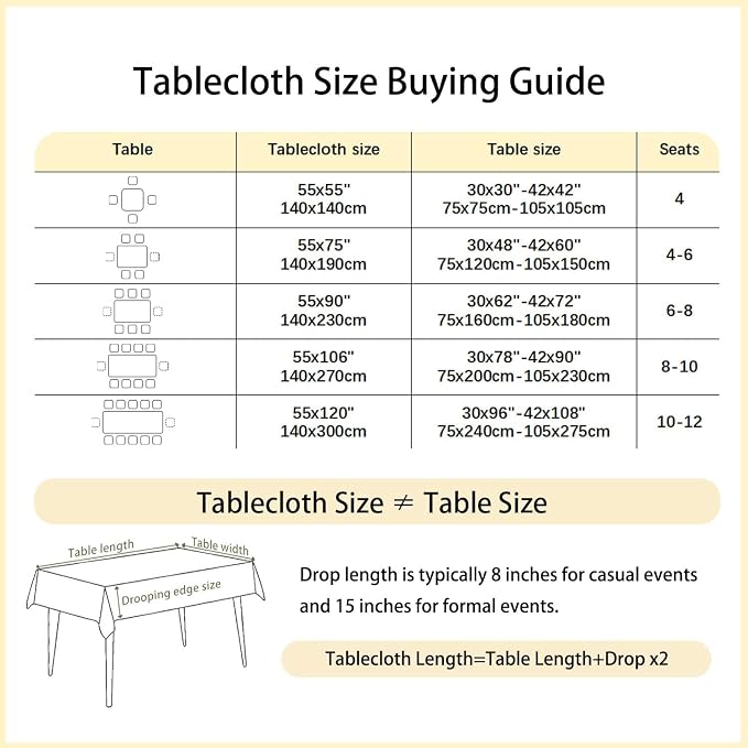 Alsoo Table Cloth Rectangle Table 55" x 90" Linen Look Texture Cotton Tablecloth Waterproof Wrinkle Free Heavy Duty Tables Cover with Tassel for Kitchen Dining Holiday Party, Ivory