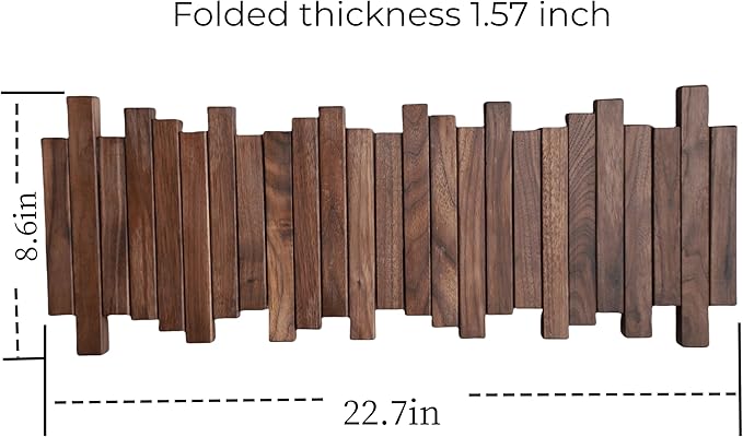Natural Wood Wall Mounted Piano Coat Rack| Coat Rack Wall Mount| Flip Down Wall Hook Rack 5 Hooks| Entryway Wall Storage with Hooks,Made of Black Walnut.Wall Art