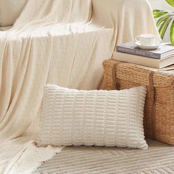 Fancy Homi 4 Packs Decorative Throw Pillow Covers for Living Room Couch Bed, Modern Farmhouse Boho Home Décor Accent Cushion Case, 24" x 14", Fall