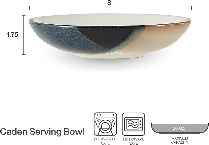 Mikasa Gourmet Basics by Mikasa Caden Set of 4 Pasta Bowls, 8 Inch
