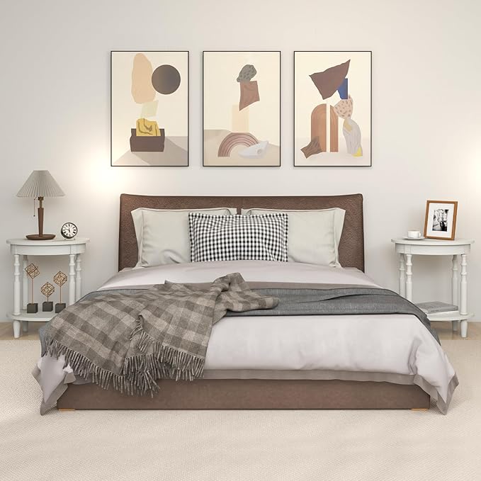 Giantex Oval End Tables Set of 2, 2-Tier Side Tables with Storage Shelf & Solid Wood Legs, Modern Living Room Accent Table, Wood Nightstand for Bedroom, Small Space, 20.5"L x 15.5"D x 24.5"H, White