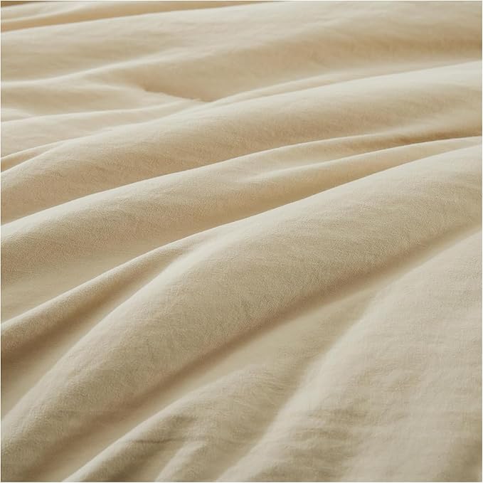 WRENSONGE Oversized Queen Comforter Set - 7 Pieces Beige Bed in a Bag Queen with Sheets, 2 Pillow Shams, and 2 Pillowcases- Warm Bedding Sets Queen for All Season