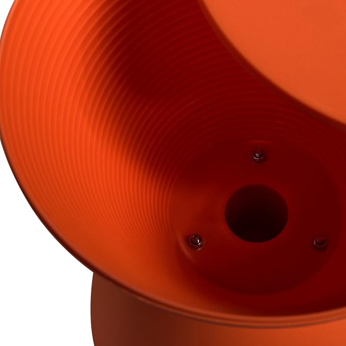 LeisureMod Modern Orange Hourglass Drum Side Table with Storage – Indoor/Outdoor End Table