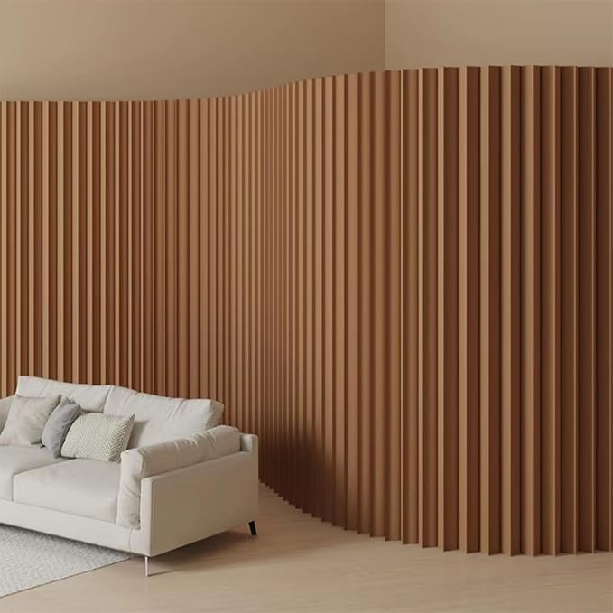 Folding Room Dividers, Portable Paper Partition, Retractable Privacy Screen for Dorm Studio Office Dressing Room Beauty Salon, Versatile Shapes, Easy for USE and Storage, Brown