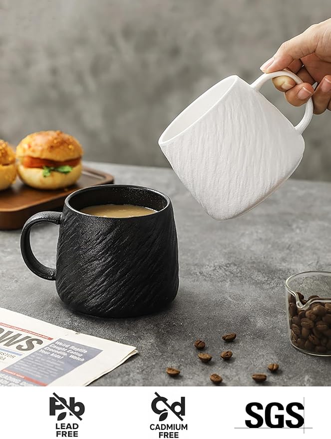 Matte Ceramic Dinnerware set with Mugs for 4, 20 Pieces, Kitchen Plates and Bowls Set Porcelain, Dish set for 4, Dishware Sets Stoneware Dinner Plates Sets Platos de Cocina Vajilla