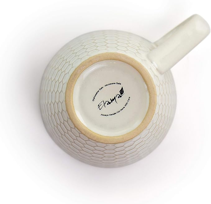 Elama HoneyIvory 16 Piece Stoneware Dinnerware Set in Ivory
