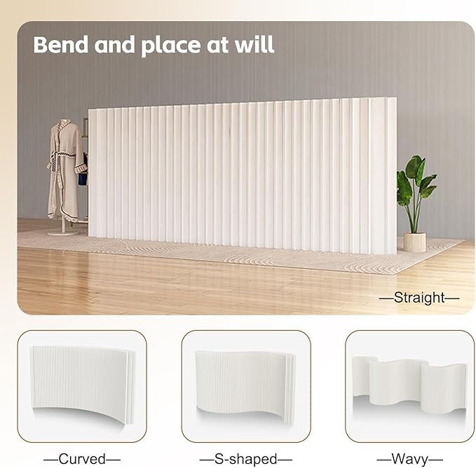 Room Divider,Paper partition for Room Separation,Room Divider Panel,Partition Room Dividers Freestanding,Folding Privacy Screens,for Home/Office/Clothing Store/Enterprise