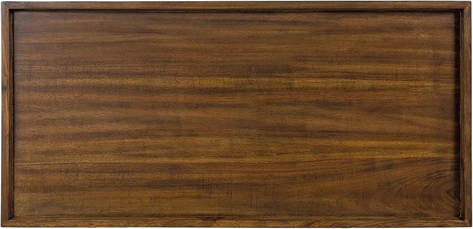Kate and Laurel Eastmont Rectangle Wood Coffee Table; 46 x 22 x 17; Walnut Brown; Large Mid-Century Wooden Living Room Table with Stylish Tapered Legs and Adjustable Feet