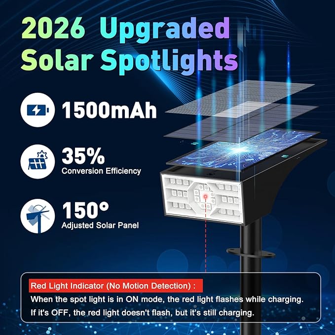 Solar Color Changing RGB Spot Lights Outdoor, 6 Pack/7 Lighting Modes Multicolor Outdoor Lights for Yard Waterproof IP68, Halloween Christmas Solar Landscape Powered Lights Garden Pathway