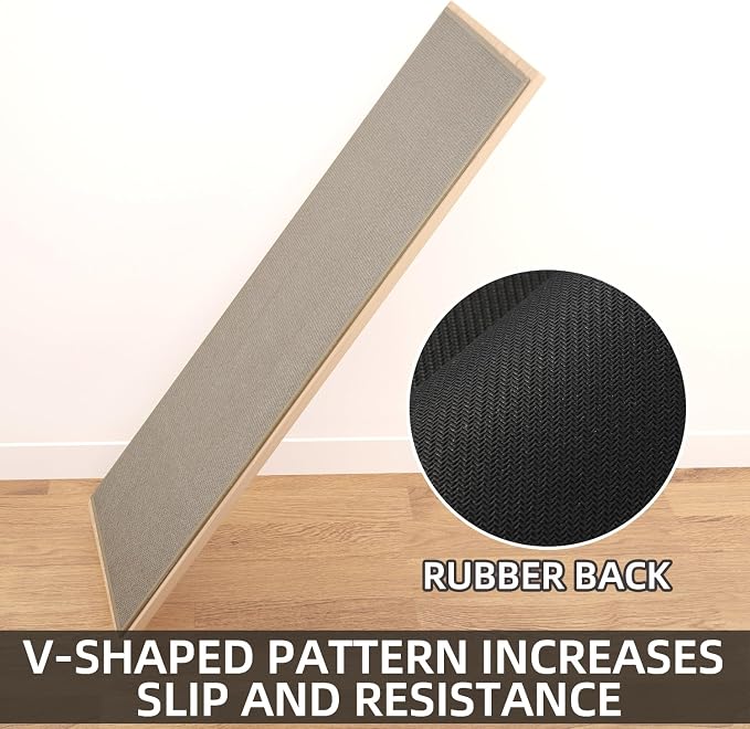 SUMLANS Kitchen Mat 1 PCS, Cushioned Non Slip Rugs for Kitchen Floor, Absorbent Runner Comfort Standing Mats Washable for Kitchen, Office, Home (Brown, 17.3"x95")