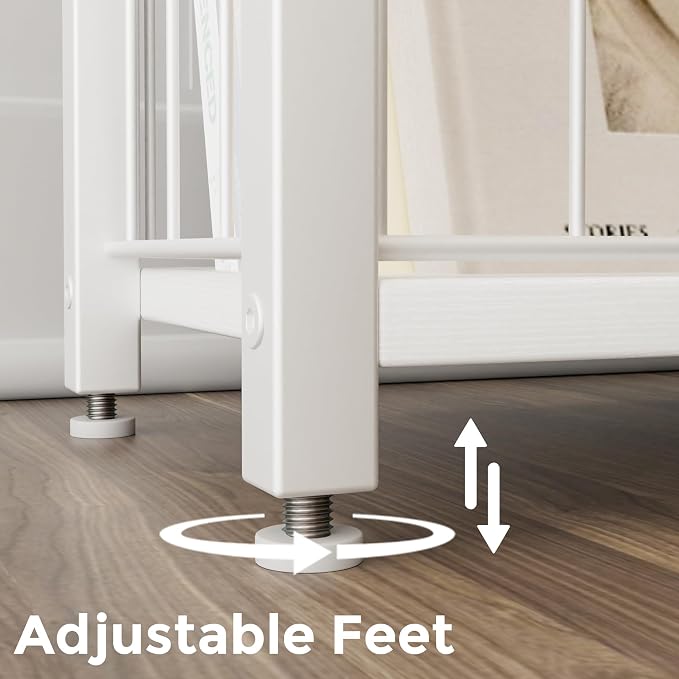 Homleke Narrow Side Tables Set of 2 with Magazine Holder, Skinny End Tables Perfect for Small Spaces, Space-Saving Design for Living Room, Bedroom, or Office, 7.1" D x 16.9" W x 23.6" H, White