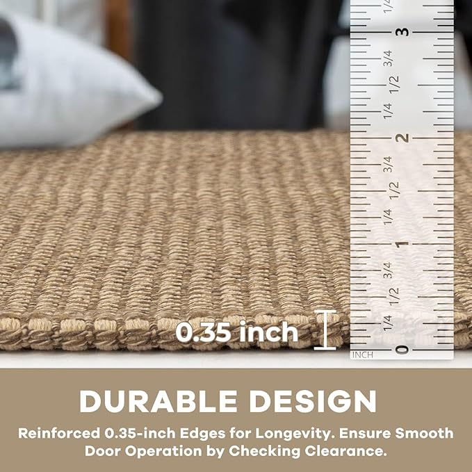 KOZYFLY Runners for Hallways 3x8 ft Washable Kitchen Runner Non Slip Rubber Backed Hall Runners Cotton Entryway Runner Rugs Floor Carpet for Indoor Backdoor Bedroom Kitchen, Tan/Orange/Brown
