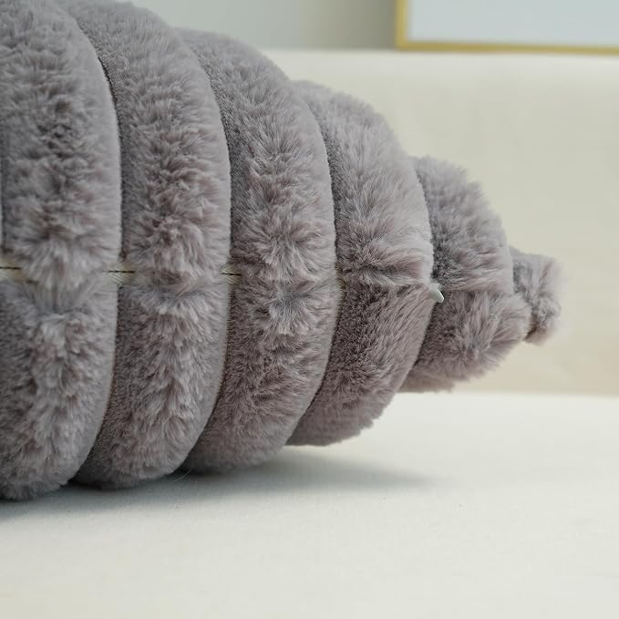 JOJUSIS Pack of 2 Faux Fur Plush Decorative Throw Pillow Covers Couch Cushion Case Soft Pillowcases (Grey, 22 x 22-Inch)