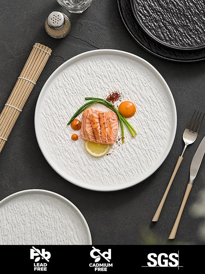 Matte Ceramic Dinnerware set with Mugs for 4, 20 Pieces, Kitchen Plates and Bowls Set Porcelain, Dish set for 4, Dishware Sets Stoneware Dinner Plates Sets Platos de Cocina Vajilla