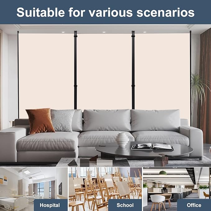 Room Divider 6ft Room Dividers and Folding Privacy Screens, 3 Panel Partition Room Divider Fabric Panel, Indoor Wall Divider for Room Separation Freestanding Space Separators for Bedroom Office Studio