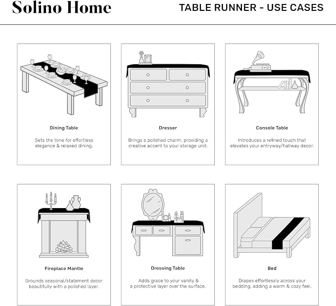 Solino Home Linen Table Runner 144 Inches Long - Athena, 100% Pure Linen Blue Denim Dining Table Runner 14 x 144 Inch for Summer
