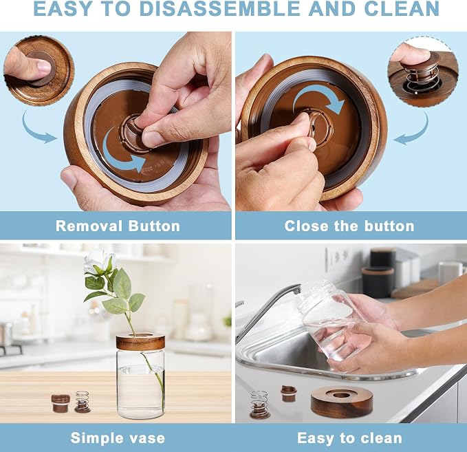 Glass Spice jars Small Glass Jars with Airtight Lid 6.7oz, Food Storage Canister for Pantry Sugar Tea Coffee Bean Seasoning Nuts Cookies Overnight Oatmeal (900ml(30oz)-1 Pack-A)