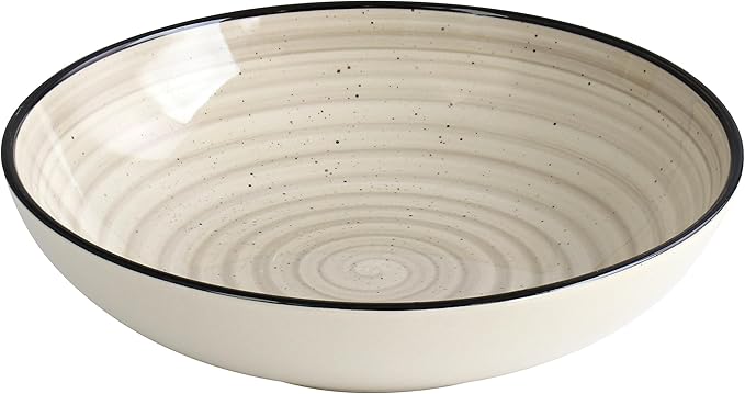 Elama Gia 24 Piece Stoneware Dinnerware Set (Cream)