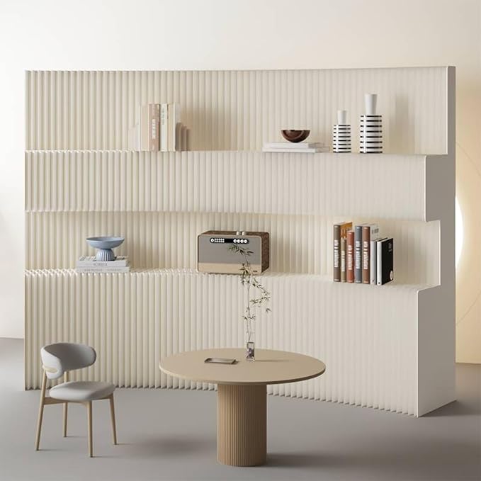 Paper Room Divider Screen Folding Adjustable Privacy Partition for Home & Office Portable Decorative Wall Divider for Dorm, Studio, Exhibition, Store or Room Separation 6.56 ft-9.84 ft-1.71 ft