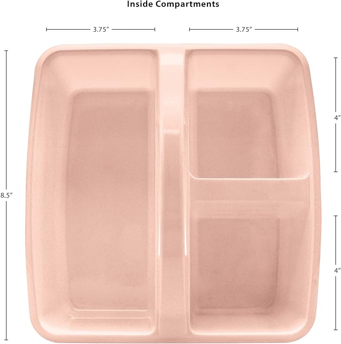 Teacher Created Resources Soft Colors Portable Plastic Storage Caddy 6-Pack for Classrooms, Kids Room, and Office Organization, 3 Compartments