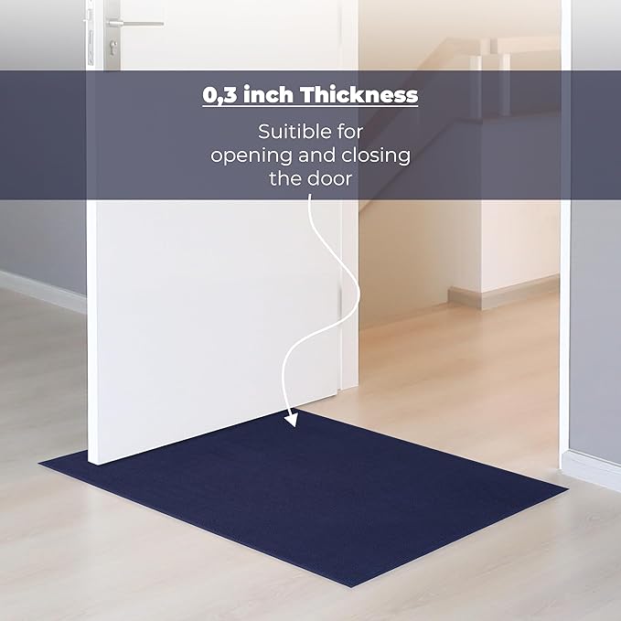 Cotton Paradise 100% Cotton Turkish Bathmat Rug, Soft Absorbent Quick Dry Non Slip, 20x34 Bathmat Rug, Navy Blue