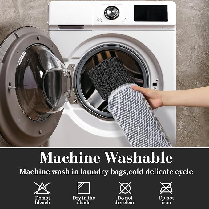 RESARE Waffle Bath Mat for Bathroom, Super Absorbent Bathroom Rugs Non Slip Machine Washable, Ultra Soft Quick Dry Boho Bath Rugs with Tassels, Farmhouse Home Decor Accessories, 24"x36" Black