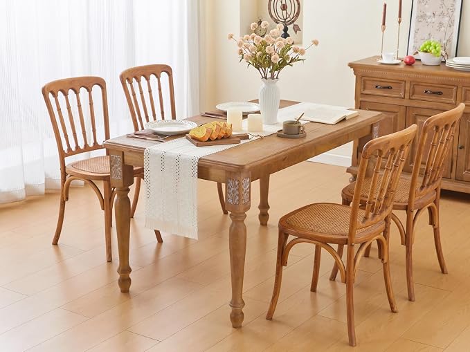 YATOJUZI Cream Table Runner Beige Cream Boho Table Runners with Tassels Neutral Fall Table Runner Rustic Farmhouse Table Runners for Bohemian Dining Bedroom Kitchen Decor 12x71 Inches