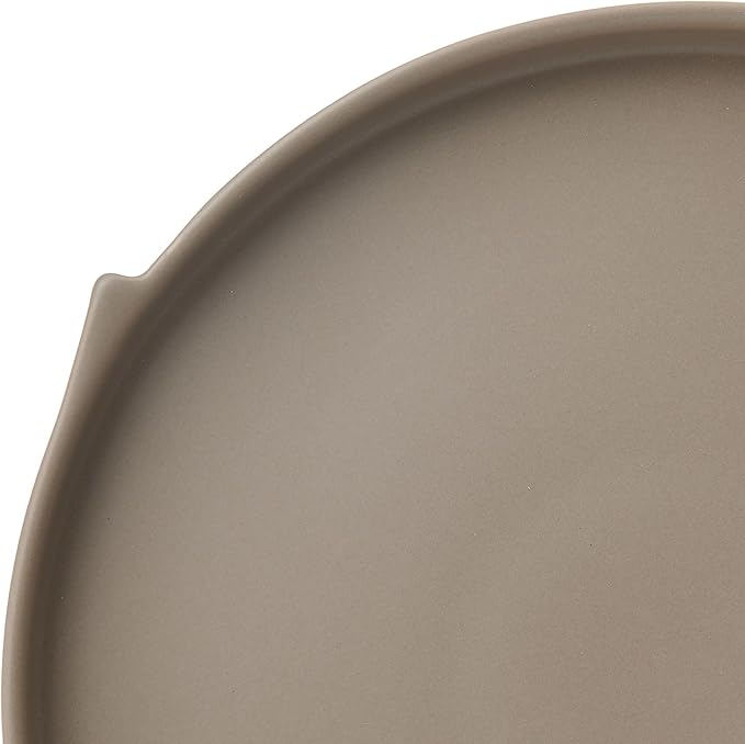 Pfaltzgraff Contemporary Edge 12 Piece Stoneware Dinnerware Set, Service for 4, Plate and Bowls with High Rims for Everyday use, Taupe