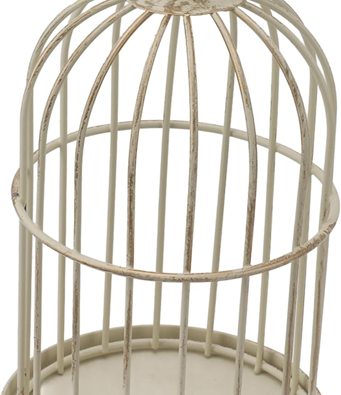 1 Pcs Birdcage Candle Holder, Vintage Bird Cage Decor, Decorative Wedding Candle Centerpieces for Bedroom Restaurant Tables Home (L)