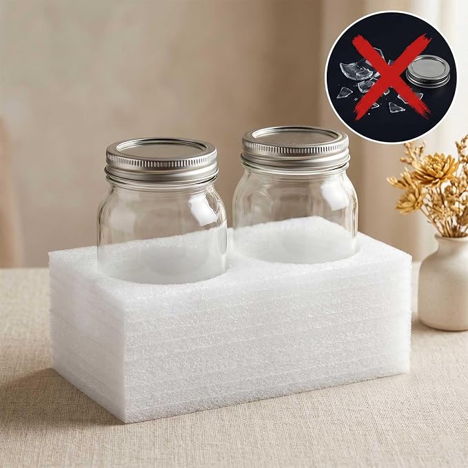 Mason Jars Airtight Lids,32oz Regular Mouth Food Grade Glass Canning Jars,Food Storage Leak-Proof, Dishwasher Safe, Perfect Fermenting, Pickling, Overnight Oats,Snacks, Candies, DIY Projects (2PACK)