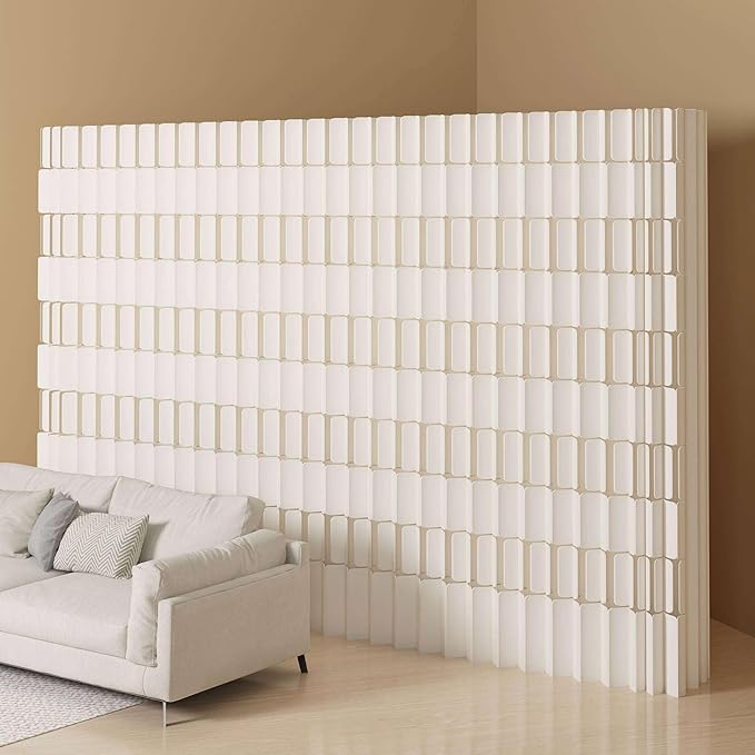 Portable Room Dividers Panel and Folding Privacy Screens, Versatile Paper Partition Wall Divider for Room Separation, Adjustable Space Separator for Home Dorm Office Studio Exhibition Store