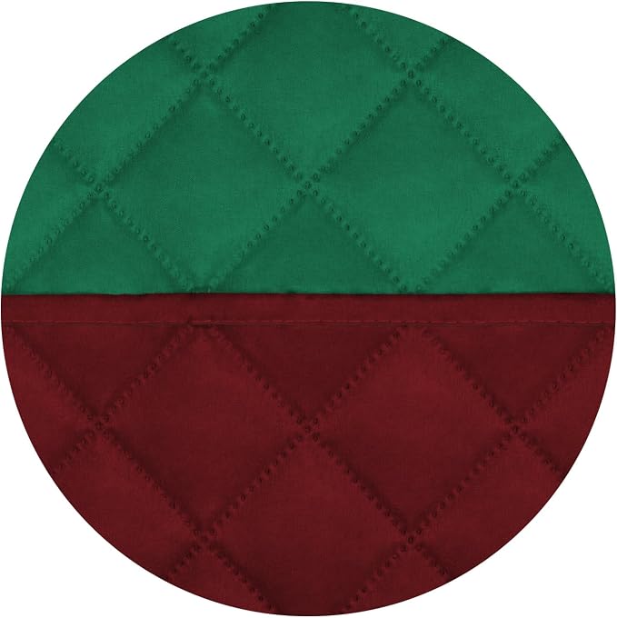 PureFit Reversible Quilted Sofa Cover, Water Resistant Slipcover Furniture Protector, Washable Couch Cover with Non Slip and Elastic Straps for Kids, Pets (Oversized Sofa, Green/Red)