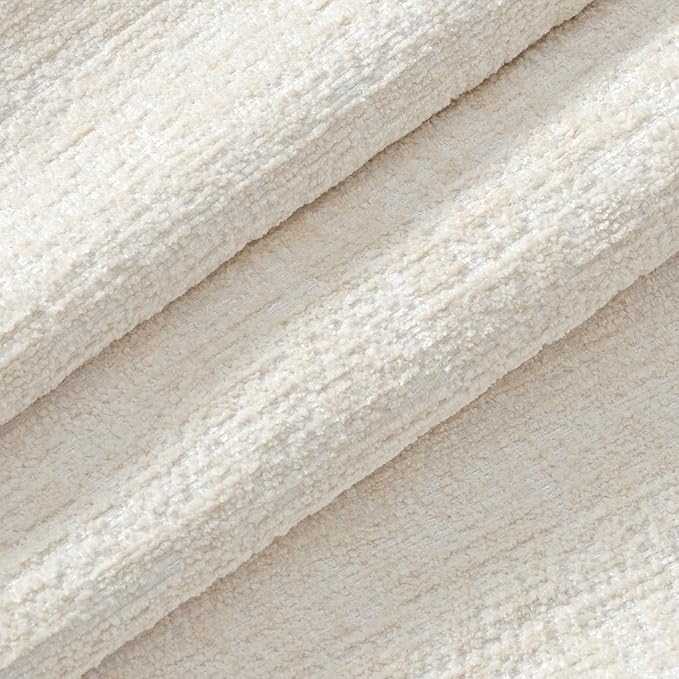 MIULEE Decorative Throw Pillow Covers 24x24 Pack of 2 White Couch Pillow Covers Soft Cozy Textured Chenille Pillowcases for Home Decor Sofa Living Room Cushion Bedroom