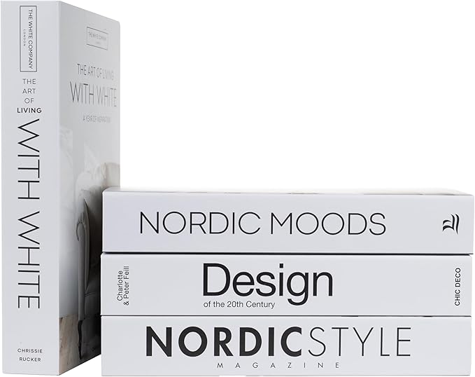 PROBENEX 4 Pcs Decorative Books | Faux Modern Black Shelf & Table Decor | Looks Luxe, Lightweight, Tool-Free - Instant Shelf and Table Styling